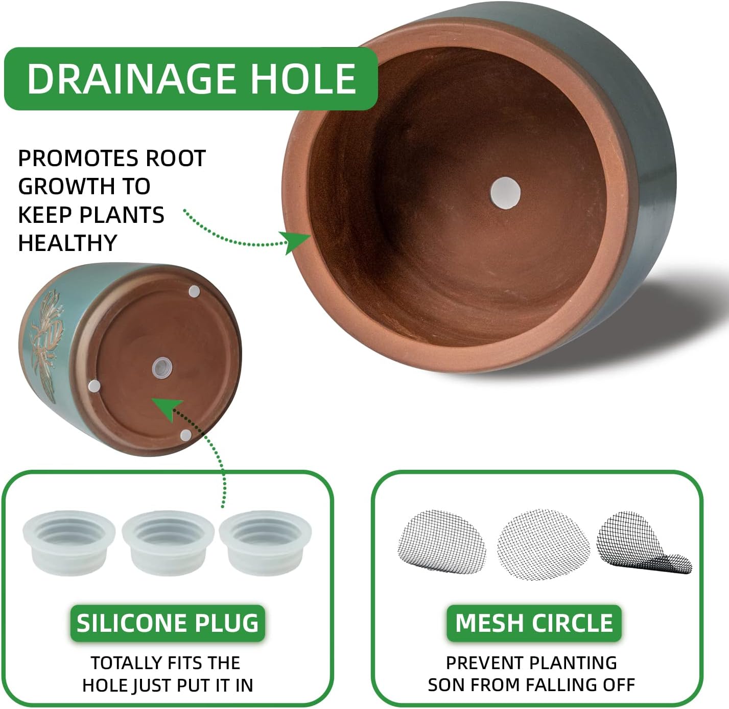 Terracotta Pots with Drainage  - Snake Plant Ceramic recensione e prezzo
